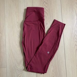 Lululemon Red Burgundy Leggings
